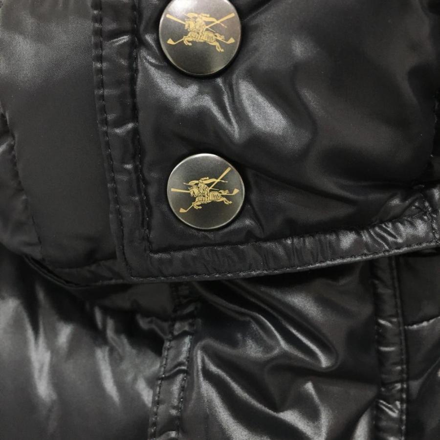 バーバリーゴルフ ダウンジャケット 黒 フード取り外し可 メンズ L