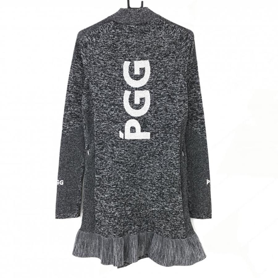 新品】PGGパーリーゲイツ ニットワンピース 杢黒 ハイネック 新品】PGGパーリーゲイツ ニットワンピース 杢黒 ハイネック