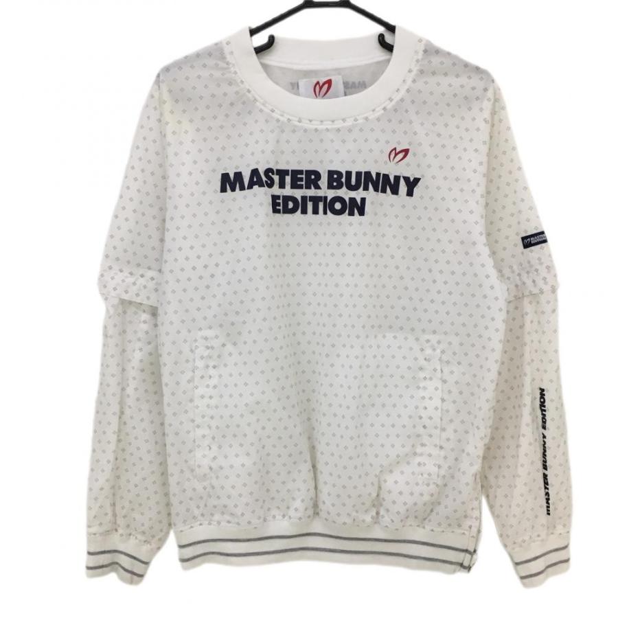 マスターバニー 2WAYスニード 白×ライトグレー 総柄 袖着脱可 裏地  