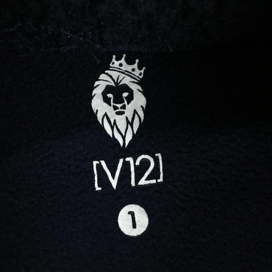 V12 ヴィトゥエルブ ボアブルゾン 美品 V12（ヴィ・トゥエルヴ） ボアブルゾン ネイビー 裏起毛 プルオーバー
