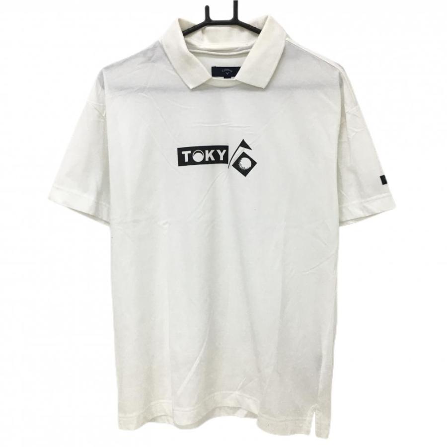 Callaway（キャロウェイ） 襟付きTシャツ 白 2WAY 襟着脱可 メンズ L