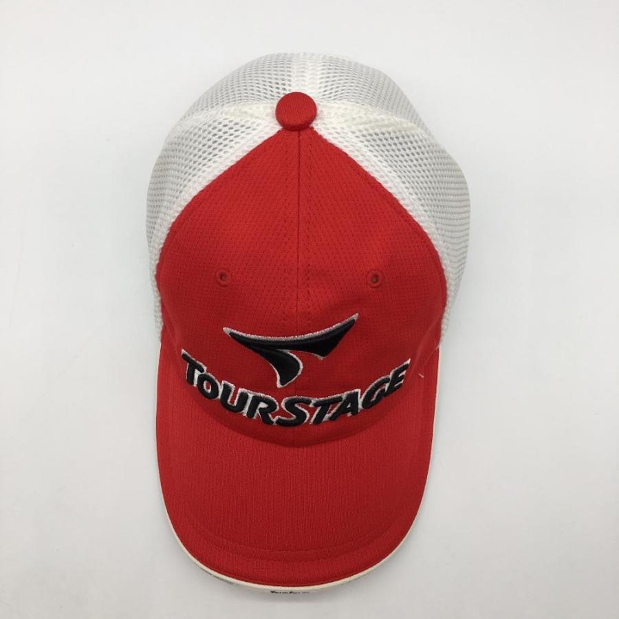 TOURSTAGE ツアーステージ キャップ レッド×白 刺しゅう メッシュ