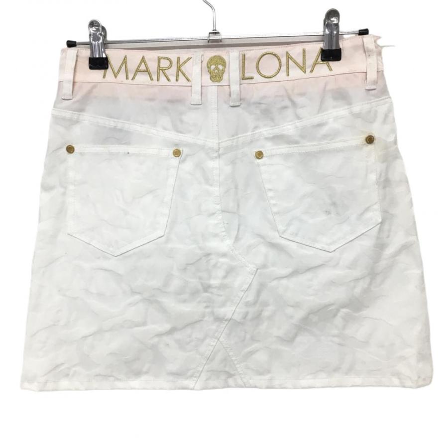 MARK&LONA マークアンドロナ スカート 白 カモフラ スカル 総柄 MARK&LONA マークアンドロナ スカート 白 カモフラ スカル 総柄