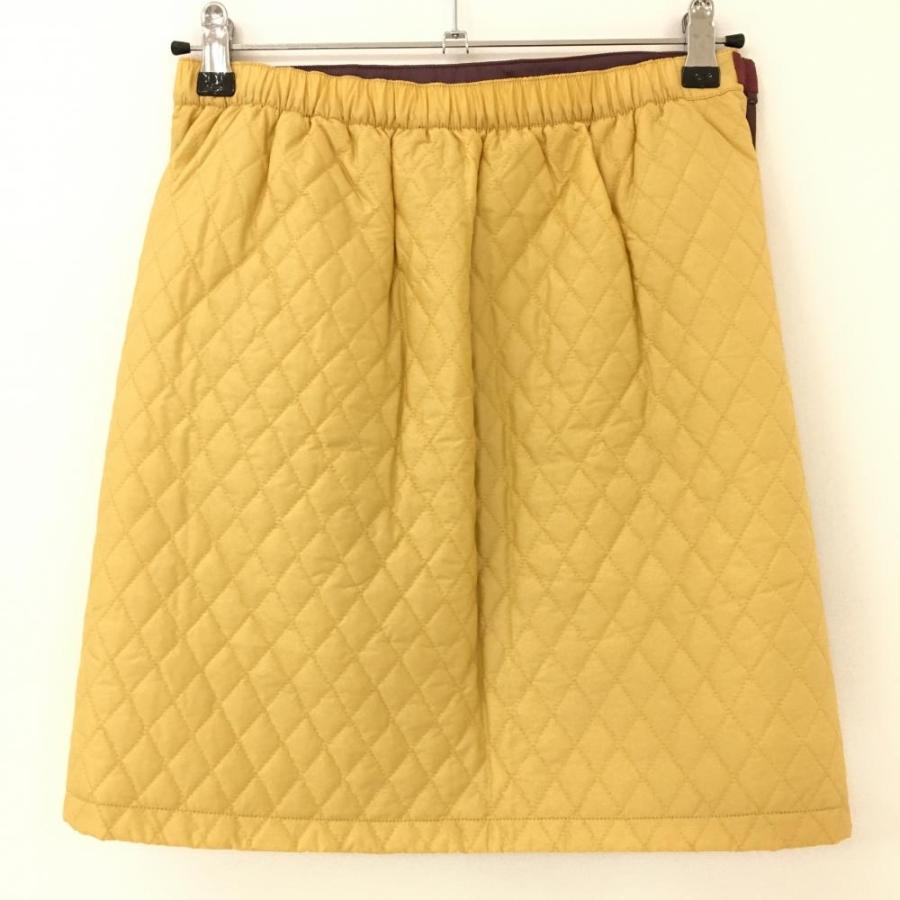 超美品】ミズノ 中綿巻きスカート イエロー キルティング BREATH