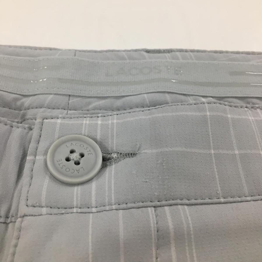 LACOSTE（ラコステ） パンツ グレー×白 チェック ストレッチ メンズ US