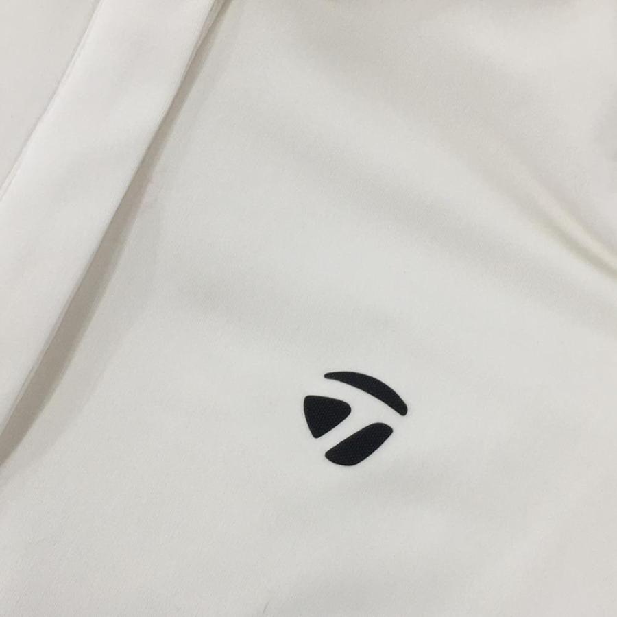 TaylorMade（テーラーメイド） 長袖ポロシャツ 白 スナップボタン 裏微