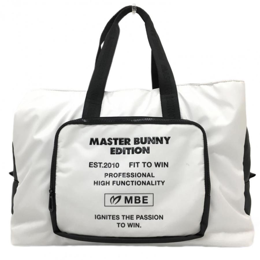 美品】マスターバニー ボストンバッグ 白×黒 複数ポケット 美品】マスターバニー ボストンバッグ 白×黒 複数ポケット