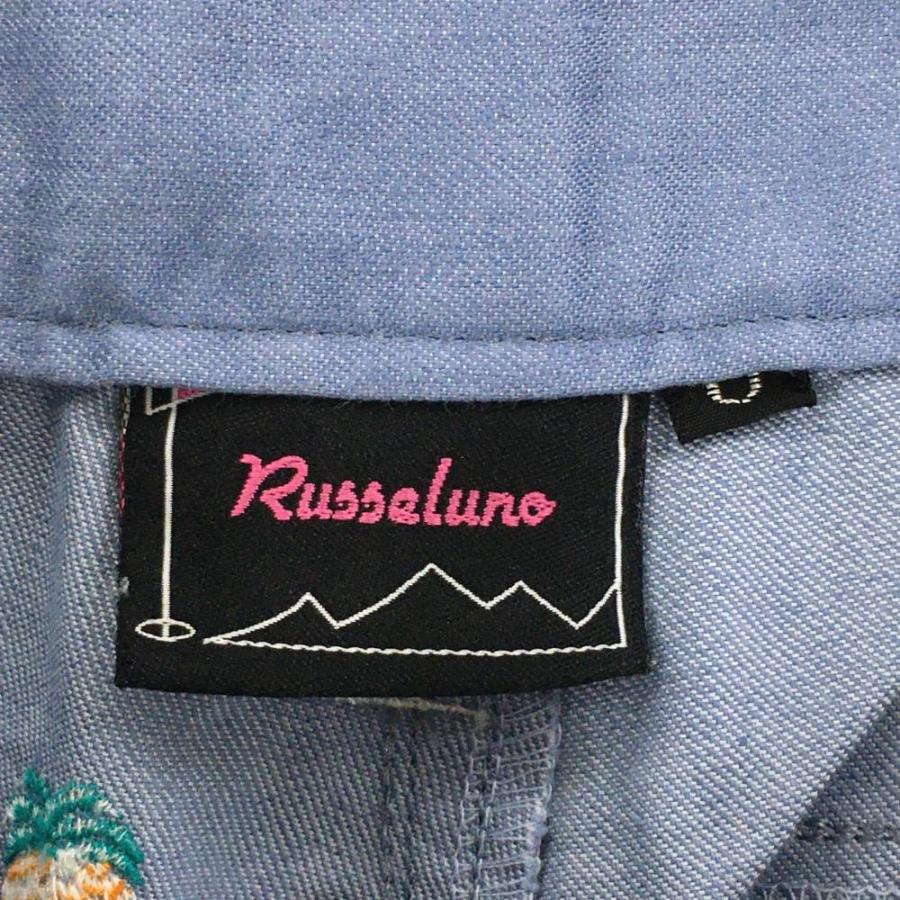 Russeluno（ラッセルノ） パンツ ライトブルー ルチャ パイナップル