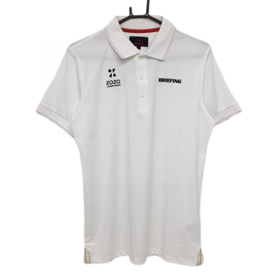 超美品】ブリーフィング 半袖ポロシャツ 白×黒 ゾゾタウンチャンピオン  
