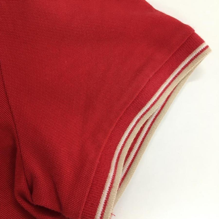 23区GOLF 23区 半袖ポロシャツ レッド×白 襟、袖ライン