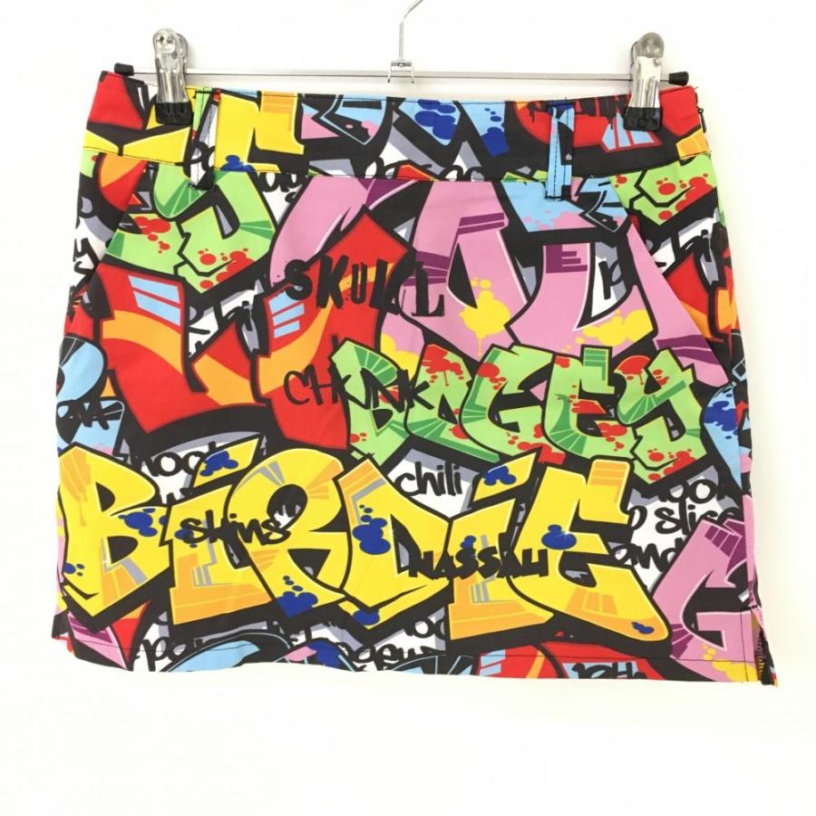 超美品】ラウドマウス スカート マルチカラー タグズ柄 織生地 バック