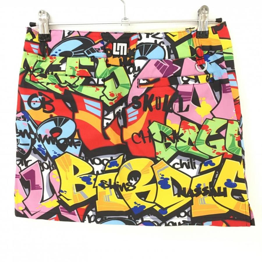 超美品】ラウドマウス スカート マルチカラー タグズ柄 織生地