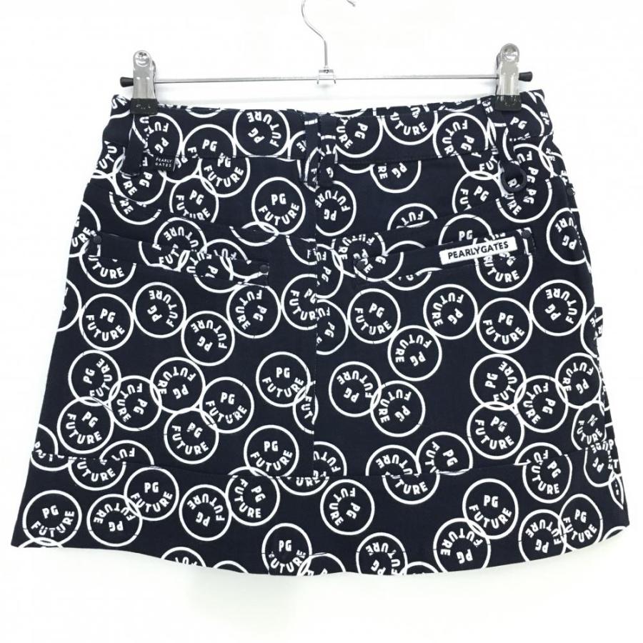 PEARLY GATES（パーリーゲイツ） スカート ネイビー×白 PGニコちゃん風
