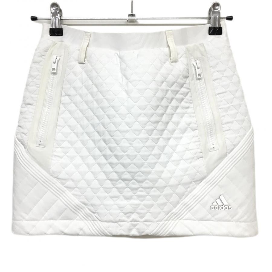 超美品】アディダス スカート 白 キルティング インナーパンツ付き