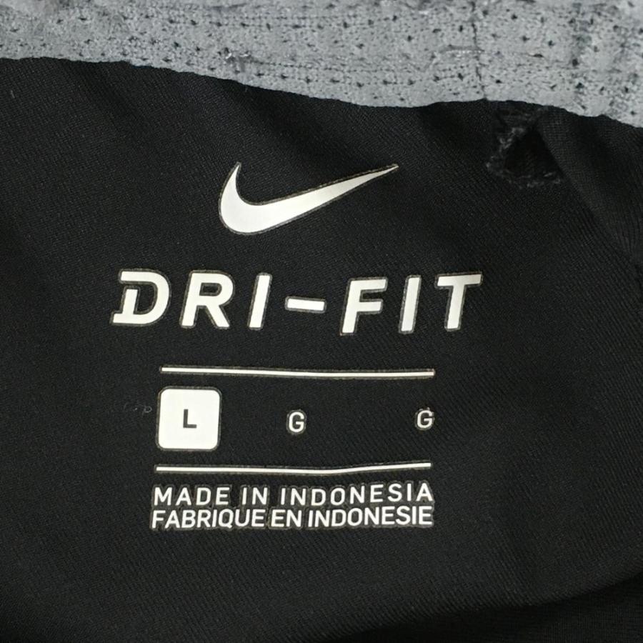 超美品】ナイキ ハーフパンツ 黒 ロゴグレー DRI-FIT メンズ LGG
