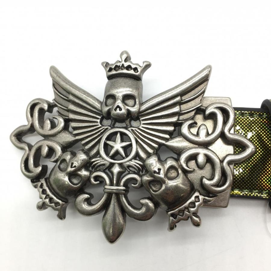 超美品】バーディーハント トップ式ベルト イエロー ホログラム スカル