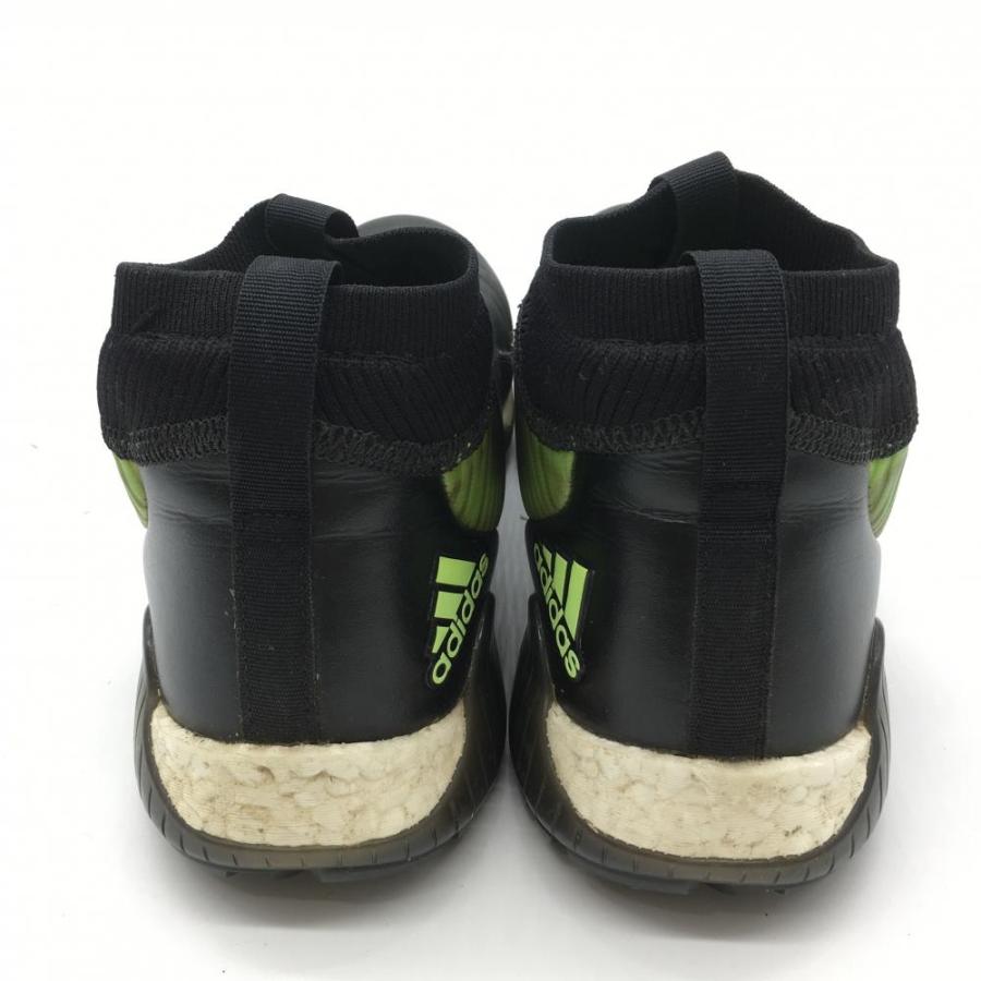 adidas アディダス ゴルフシューズ 黒×ライトグリーン 791001 BOOST スパイクレス BOA ボア メンズ 25.5 ゴルフ ...