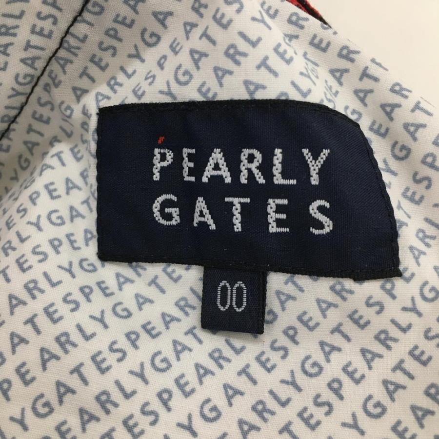 PEARLY GATES（パーリーゲイツ） パンツ 黒×レッド ロゴ総柄