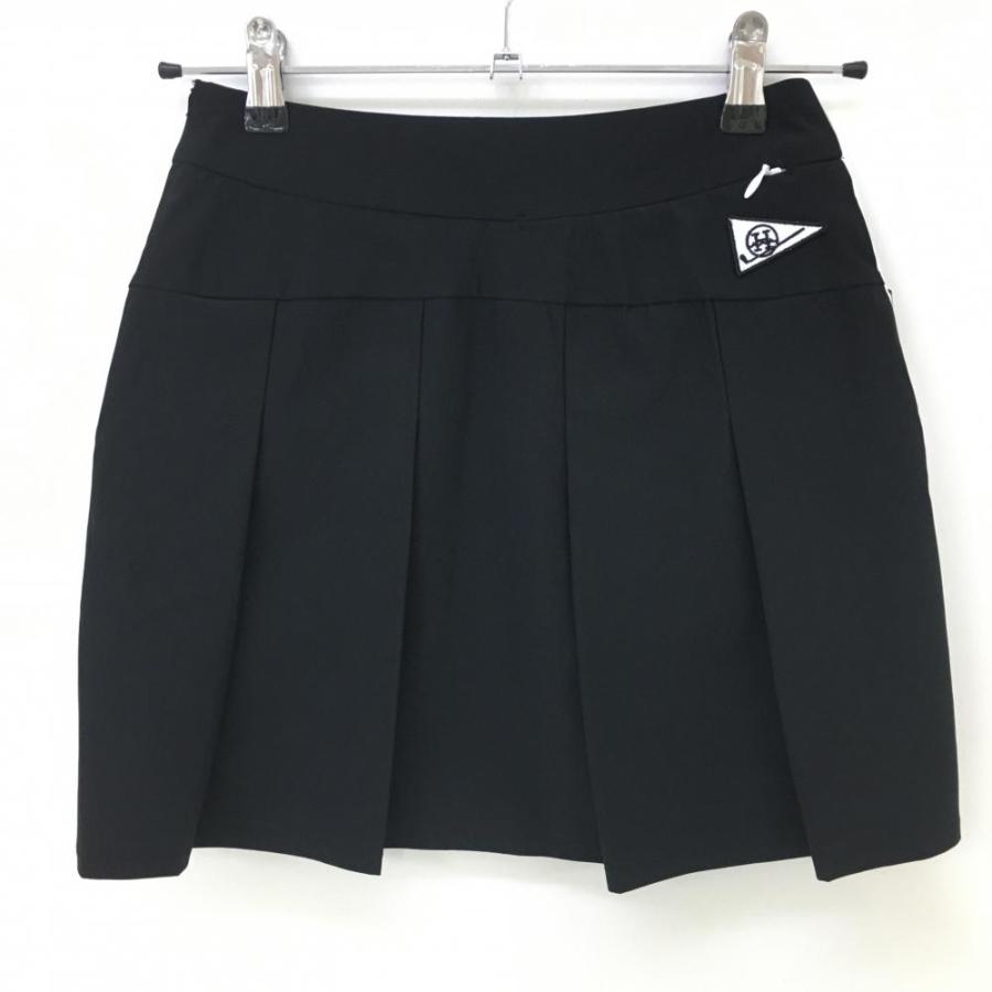 超美品】ホーンガーメント スカート 黒×白 サイドライン マーク