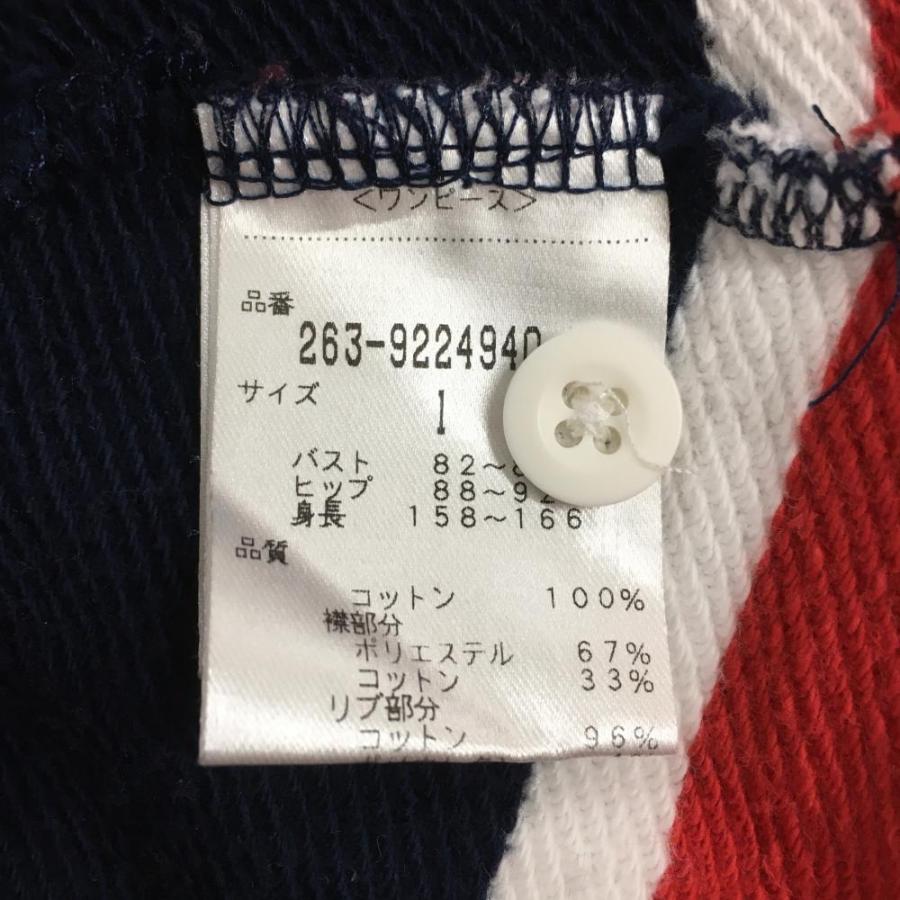 Jack Bunny!!（ジャックバニー） 長袖ポロワンピース レッド×ネイビー
