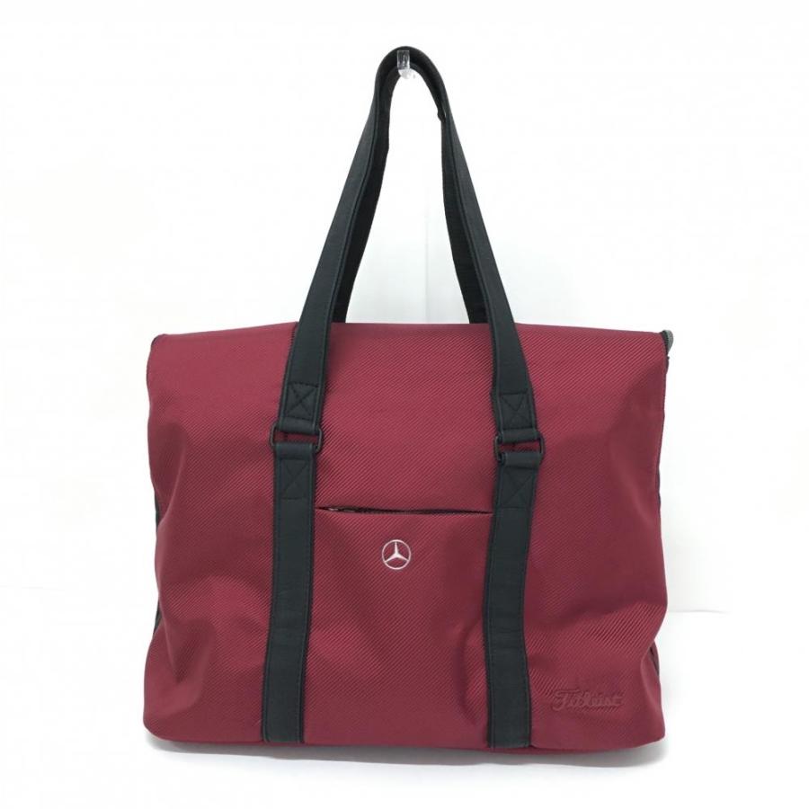 【美品】  メルセデス・ベンツ　タイトリスト　トートバッグ　レッド 美品】タイトリスト×メルセデスベンツ ビッグトートバッグ