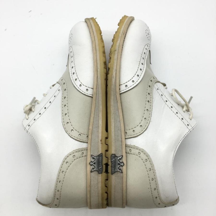 美品】ラムダ ゴルフシューズ 白×ライトグレー スパイクレス 4950-03 