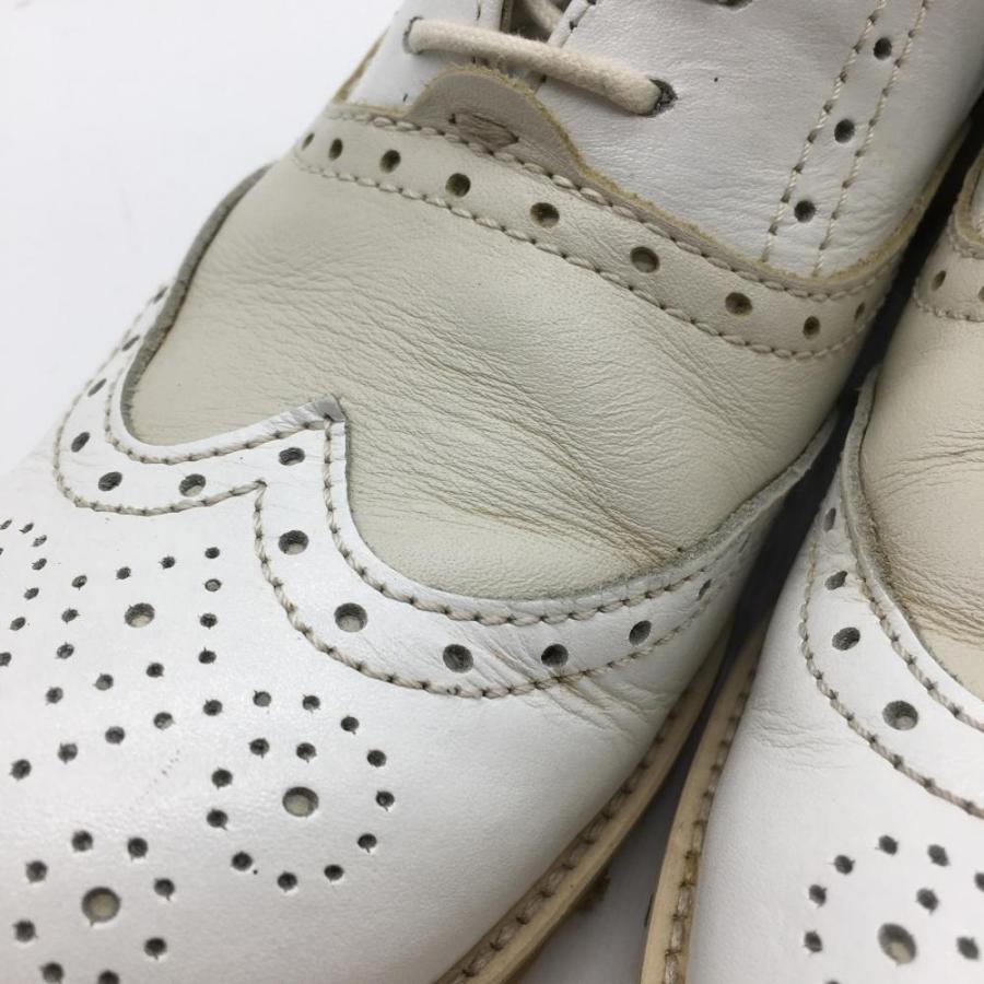 美品】ラムダ ゴルフシューズ 白×ライトグレー スパイクレス 4950-03 