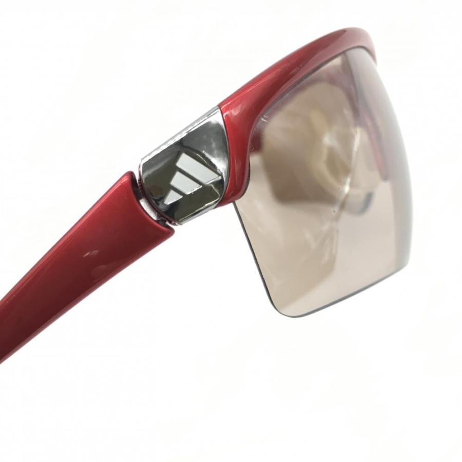 美品】アディダス スポーツサングラス レッド a164 01 6058 ゴルフ