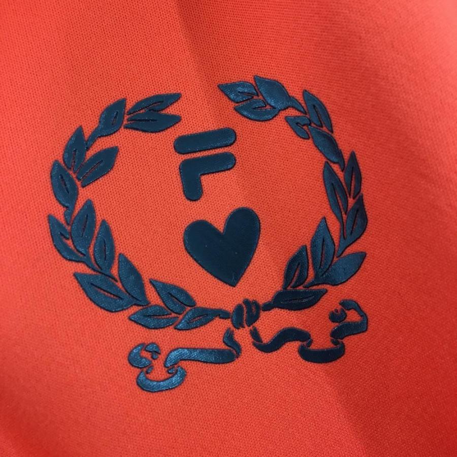 FILA（フィラ） フィラゴルフ ジップパーカー オレンジレッド×黒