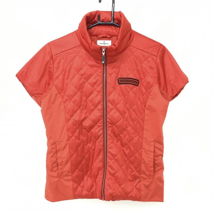 Munsingwear（マンシングウェア） 半袖中綿ジャケット レッド 