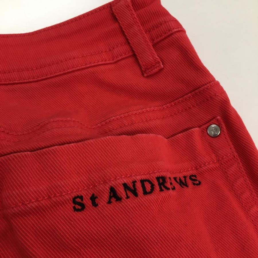 St ANDREWS セントアンドリュース パンツ レッド シンプル レディース
