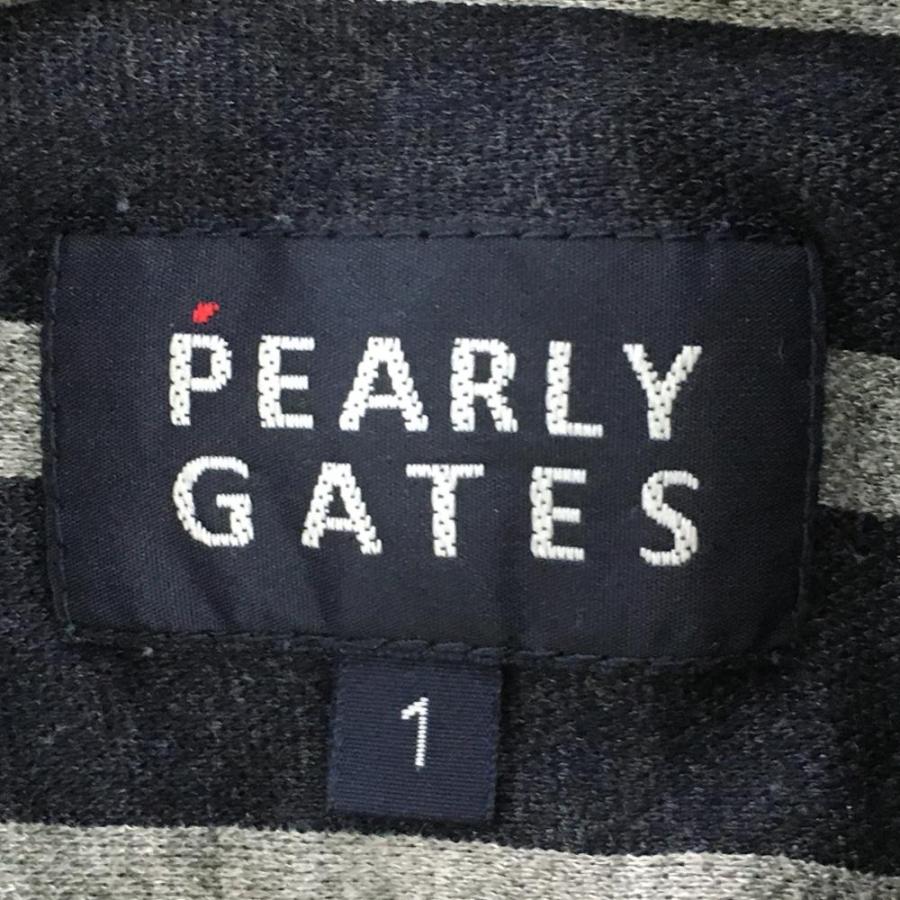 PEARLY GATES パーリーゲイツ 長袖シャツ ネイビー×グレー