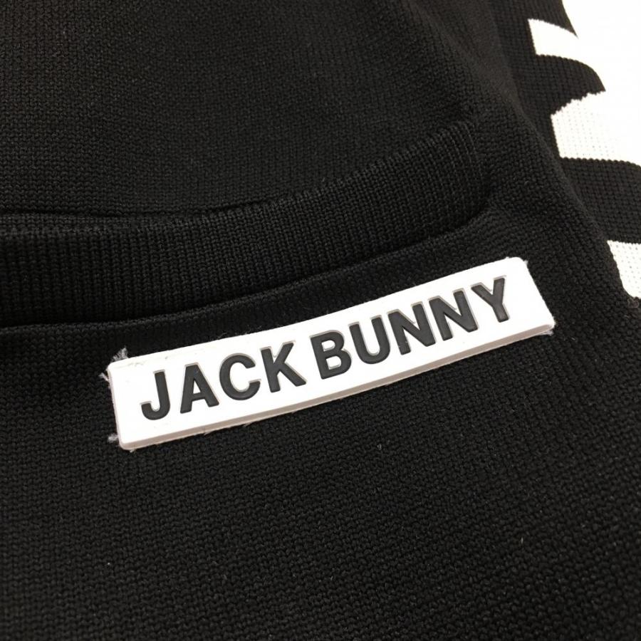 JACK BUNNY ゴルフパンツ ブラック サイドロゴ サイズ4(M)サイズ 超美品】ジャックバニー ニットパンツ 黒×白 サイドロゴ メンズ 4(M