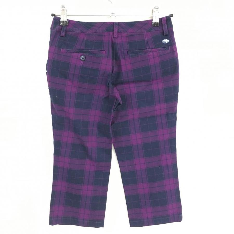FIDRA（フィドラ） パンツ パープル×ネイビー チェック柄 総柄