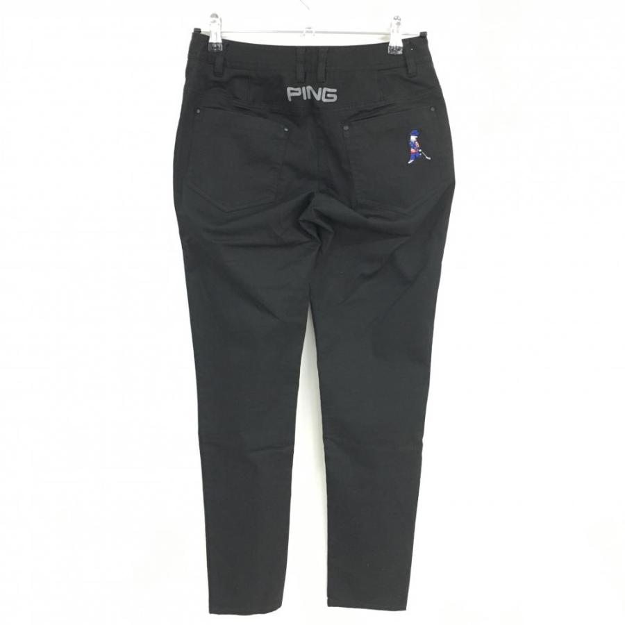 超美品】ピン パンツ 黒 ストレッチ Mr.ピン ワッペン 超美品】ピン パンツ 黒 ストレッチ Mr.ピン ワッペン