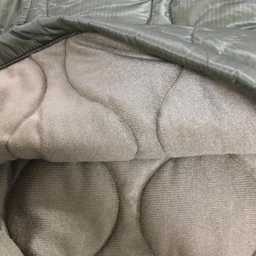 【ロサーセン】ボアワンピース　42サイズ　スカート中綿　切り替えデザイン　秋冬 超美品】ロサーセン 異素材ワンピース 白×カーキ ボアベスト 中綿