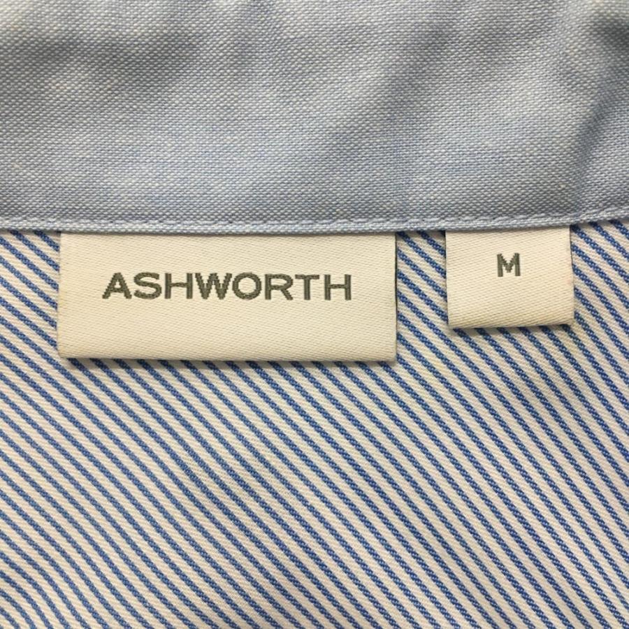 Ashworth - ASHWORTH ゴルフウェア ワンピース ASHWORTH（アシュワース） 半袖ポロワンピース 白×ライトブルー