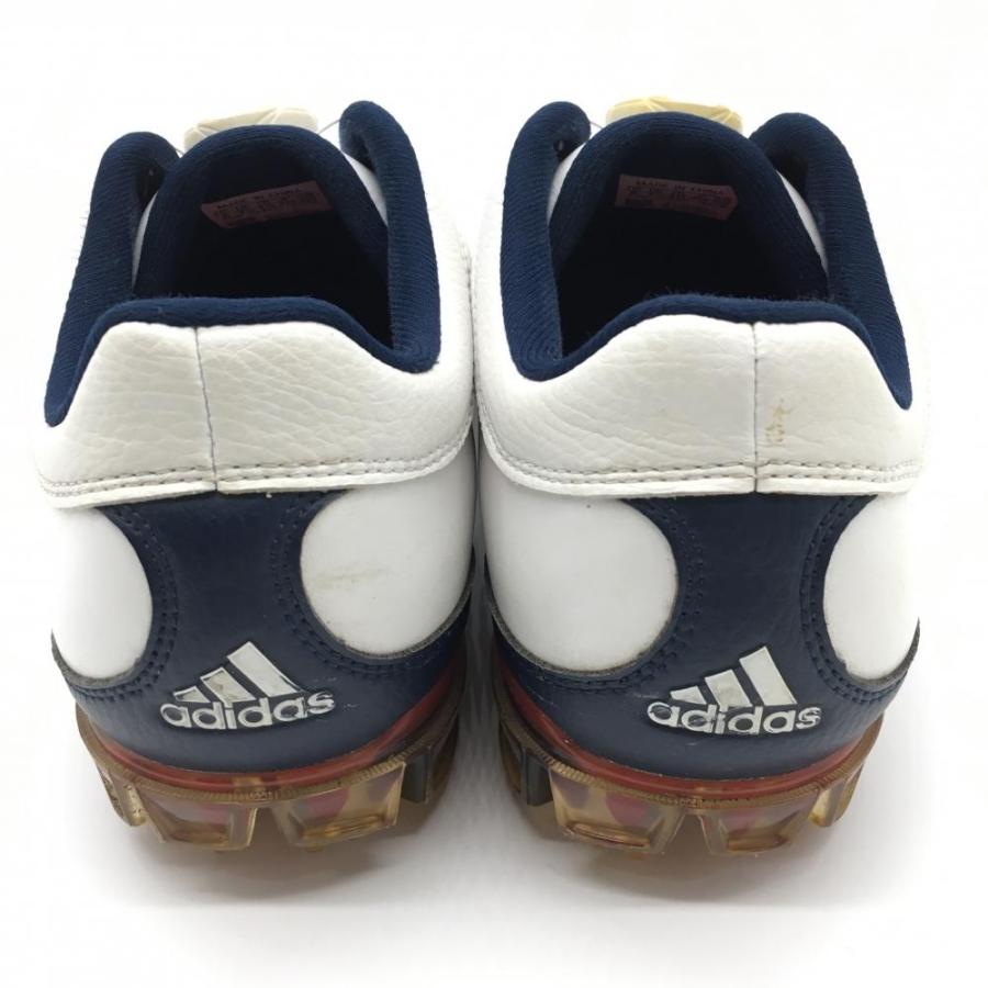 【新品未使用】adidas 27ゴルフシューズ EVN791001 アディダス ゴルフシューズ 白×ネイビー EVN791001 メンズ 25.5 ゴルフ