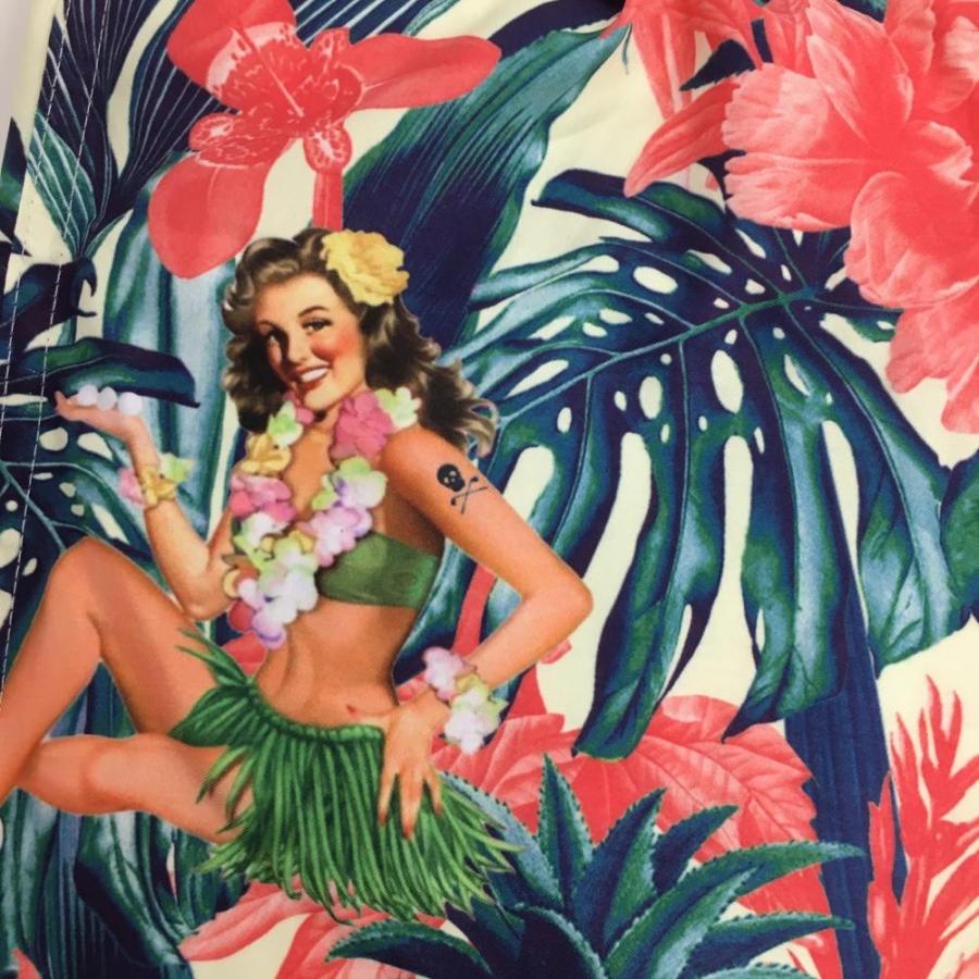 美品　MARK&LONA マークアンドロナ　総柄　レディース　パンツ MARK&LONA マークアンドロナ パンツ グリーン×ピンク 花