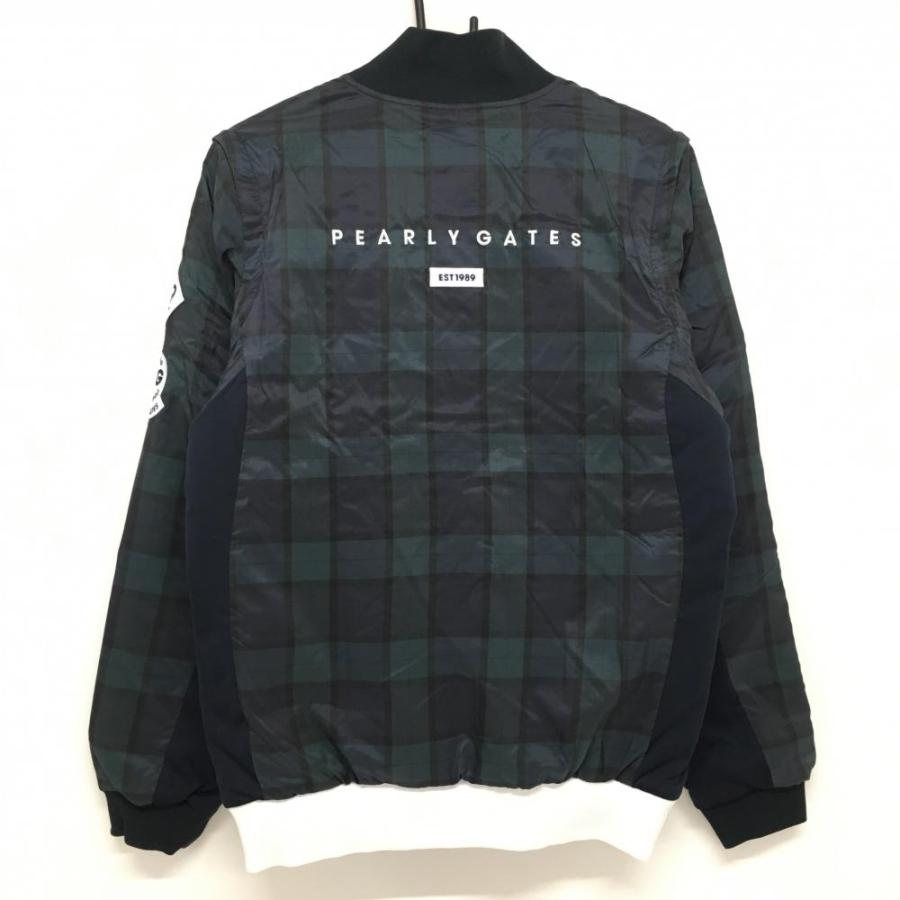 超美品】パーリーゲイツ 中綿リバーシブルジャケット グリーン