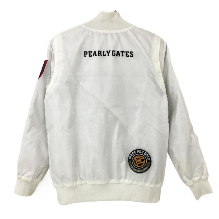 PEARLY GATES パーリーゲイツ 中綿リバーシブルジャケット 白 裏 PEARLY GATES パーリーゲイツ 中綿リバーシブルジャケット 白 裏