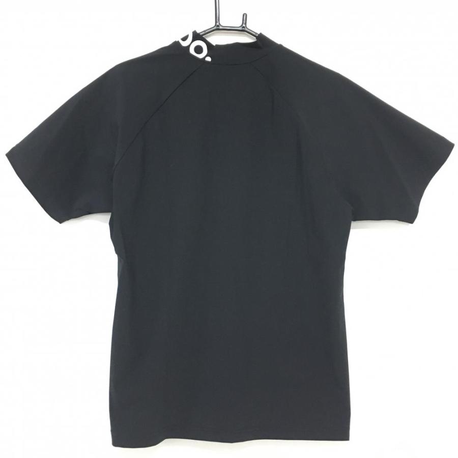 SLDO. ブラック ハイネック 半袖シャツ