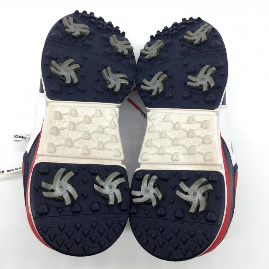 超美品】ニューバランス ゴルフシューズ ネイビー×レッド かかと