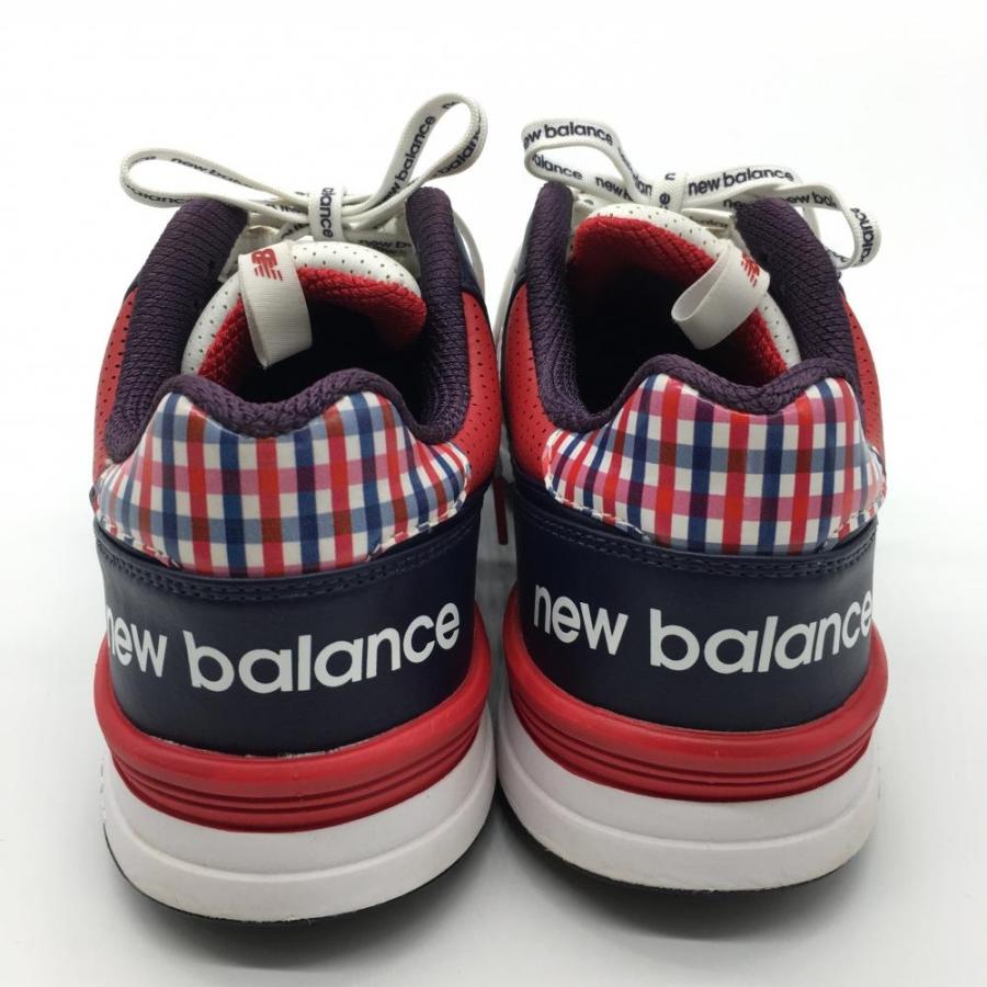 超美品】ニューバランス ゴルフシューズ ネイビー×レッド かかと