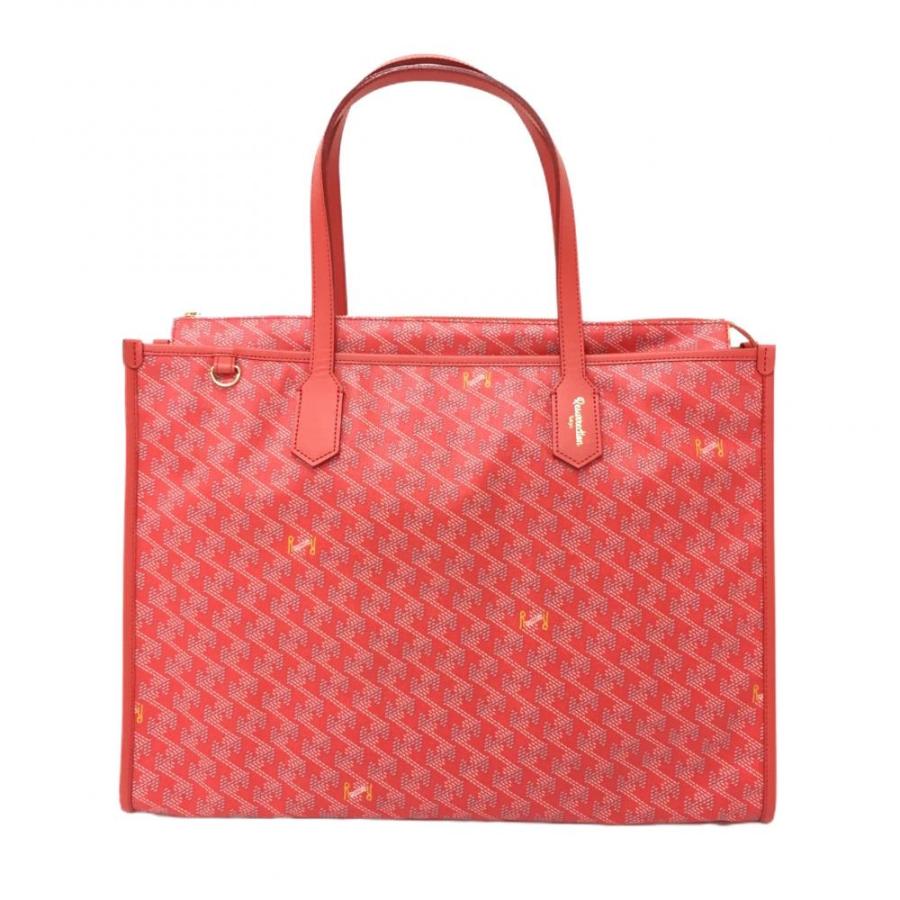 超美品】レザレクション ビッグトートバッグ レッド 総柄 ロッカー  