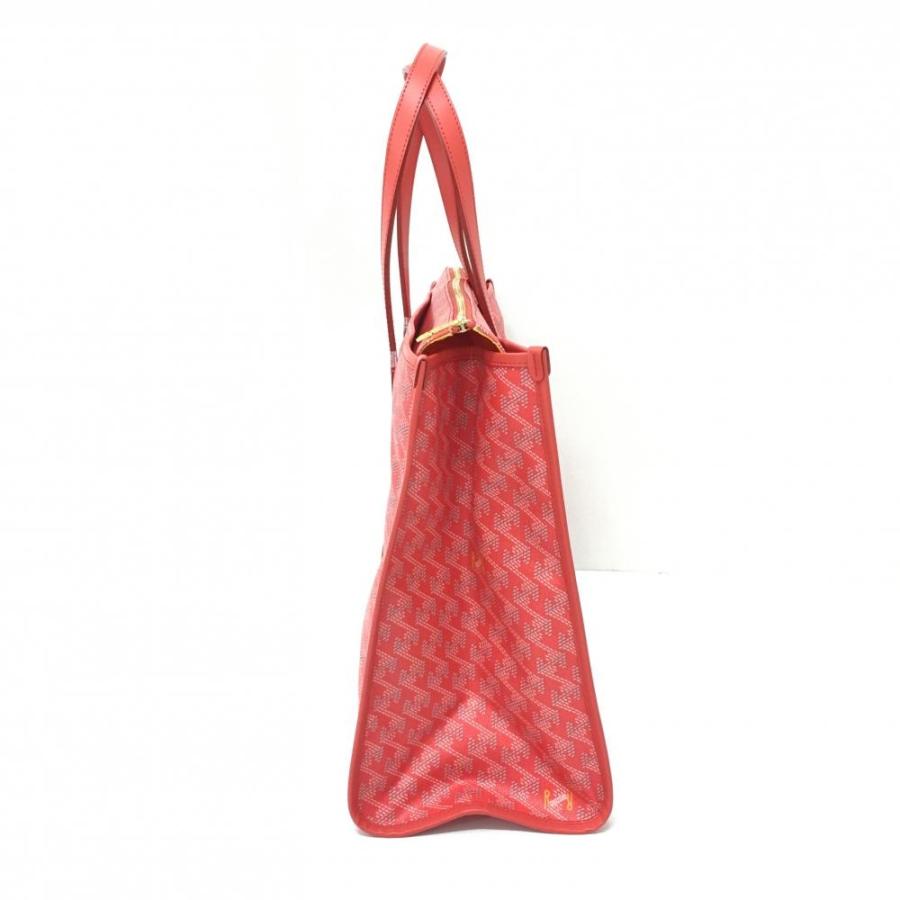 超美品】レザレクション ビッグトートバッグ レッド 総柄 ロッカー  