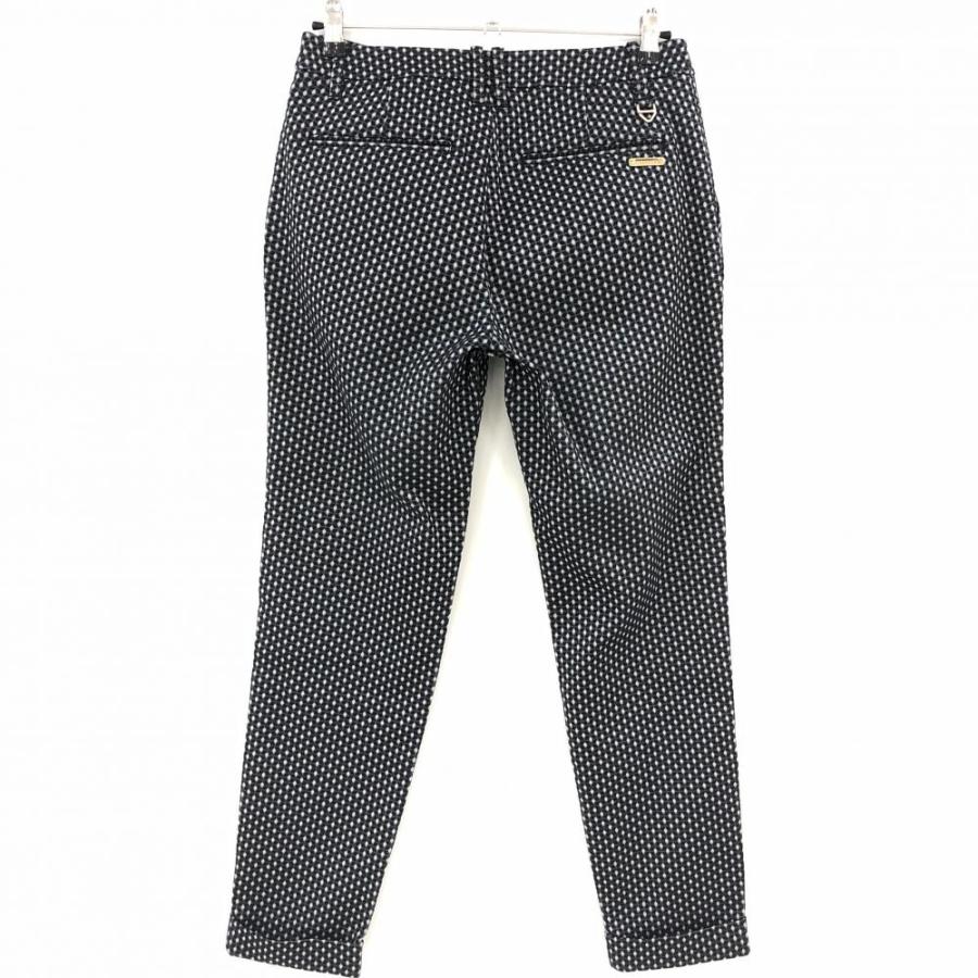 St Andrews レディースパンツ Lサイズ ダークグレー 新品タグ付き 超美品】セントアンドリュース パンツ 黒×グレー 総柄 ストレッチ