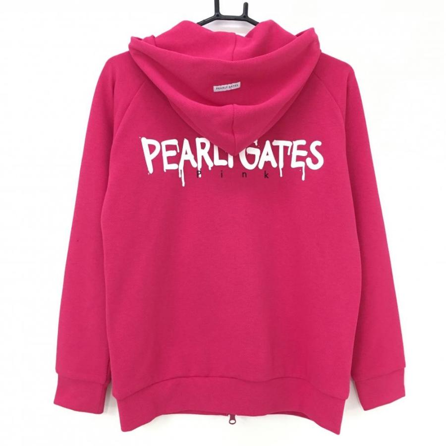 【PEARLY ピンク GATES/パーリーゲイツ】裏起毛ビッグロゴパーカー レディースウェア