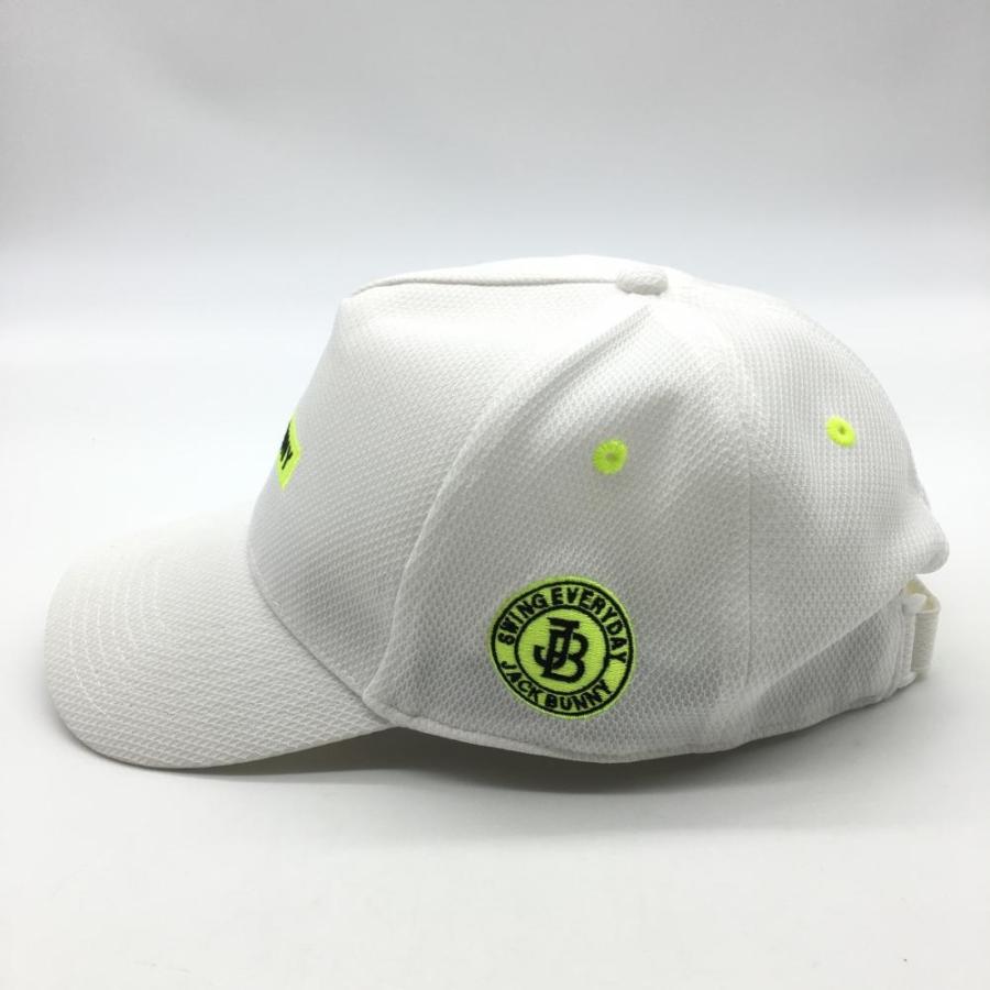 Jack Bunny!!（ジャックバニー） キャップ 白×蛍光イエロー ロゴ