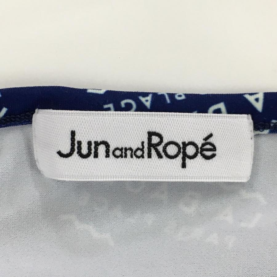 JUN&ROPE'（ジュンアンドロペ） インナーシャツ ネイビー×白 英字総柄